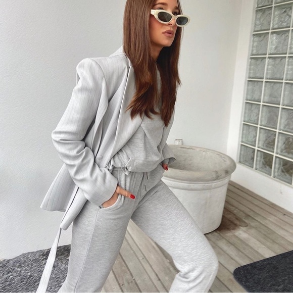 Danielle Bernstein grey joggers, size S - Picture 2 of 6